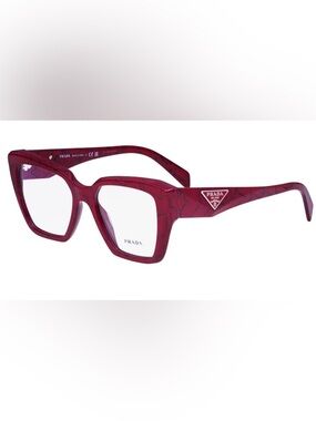 Prada PRO9ZV Etruscan Marble Red Cat Eye Eyeglasses Frames